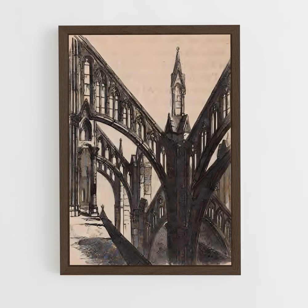 ap-flying buttresses-4 cadre Bois foncé