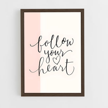 ap-follow your heart-1 cadre Bois foncé