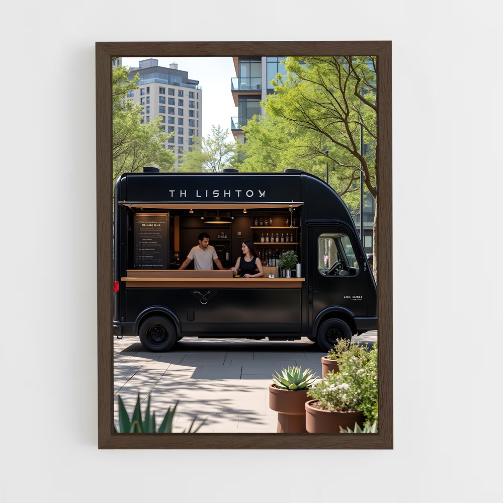 ap-food truck-7 cadre Bois foncé