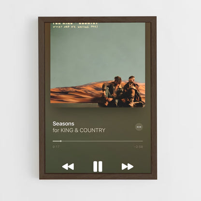 ap-for king and country-6 cadre Bois foncé