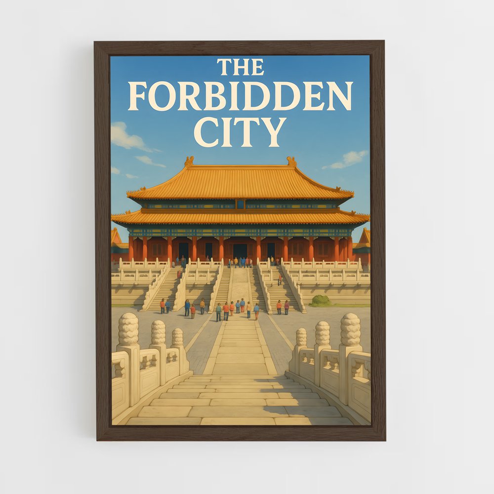 ap-forbidden city-10 cadre Bois foncé
