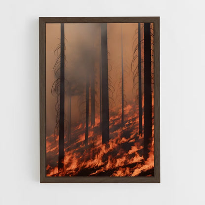 ap-forest fire-4 cadre Bois foncé