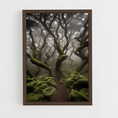 ap-forest moss-8 cadre Bois foncé