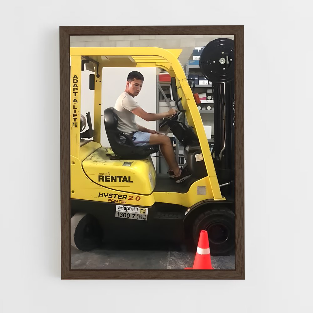 ap-forklift operator-4 cadre Bois foncé