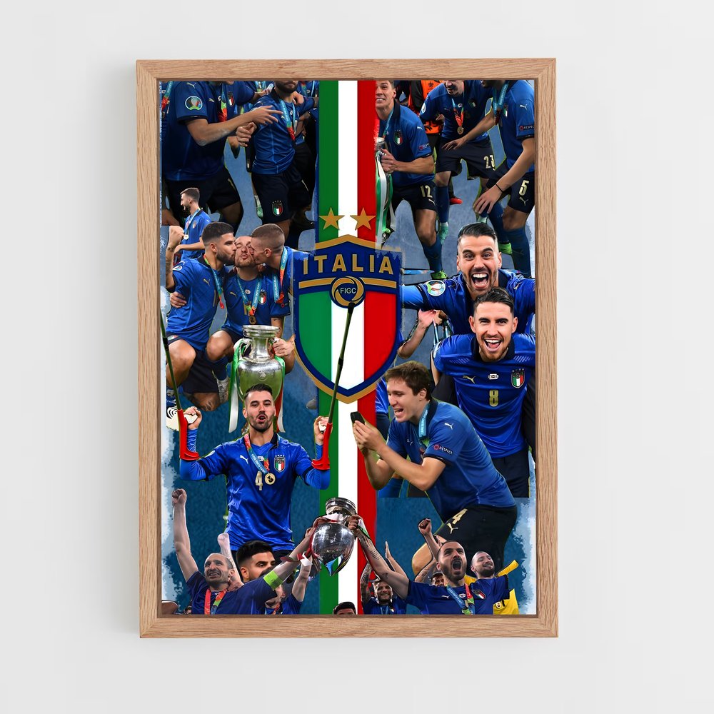 ap-forza italia-2 cadre Bois clair