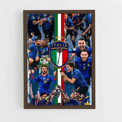ap-forza italia-2 cadre Bois foncé