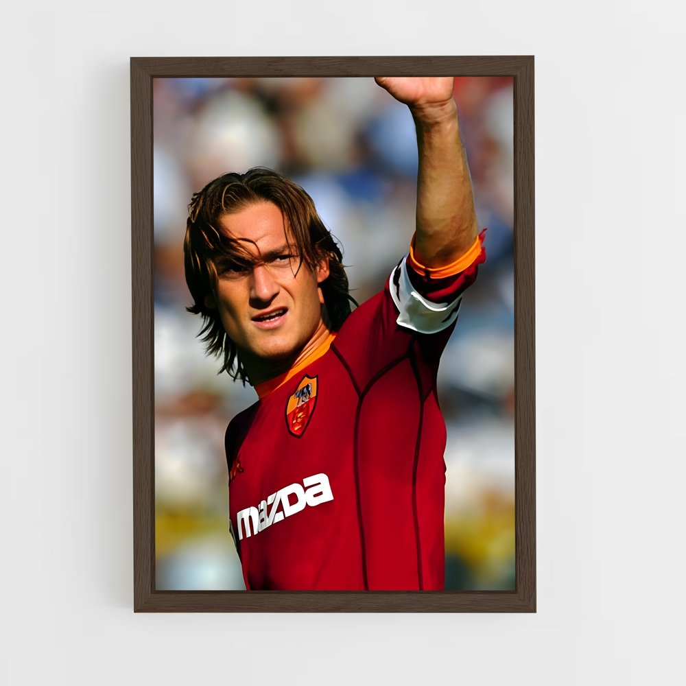 ap-francesco totti-7 cadre Bois foncé