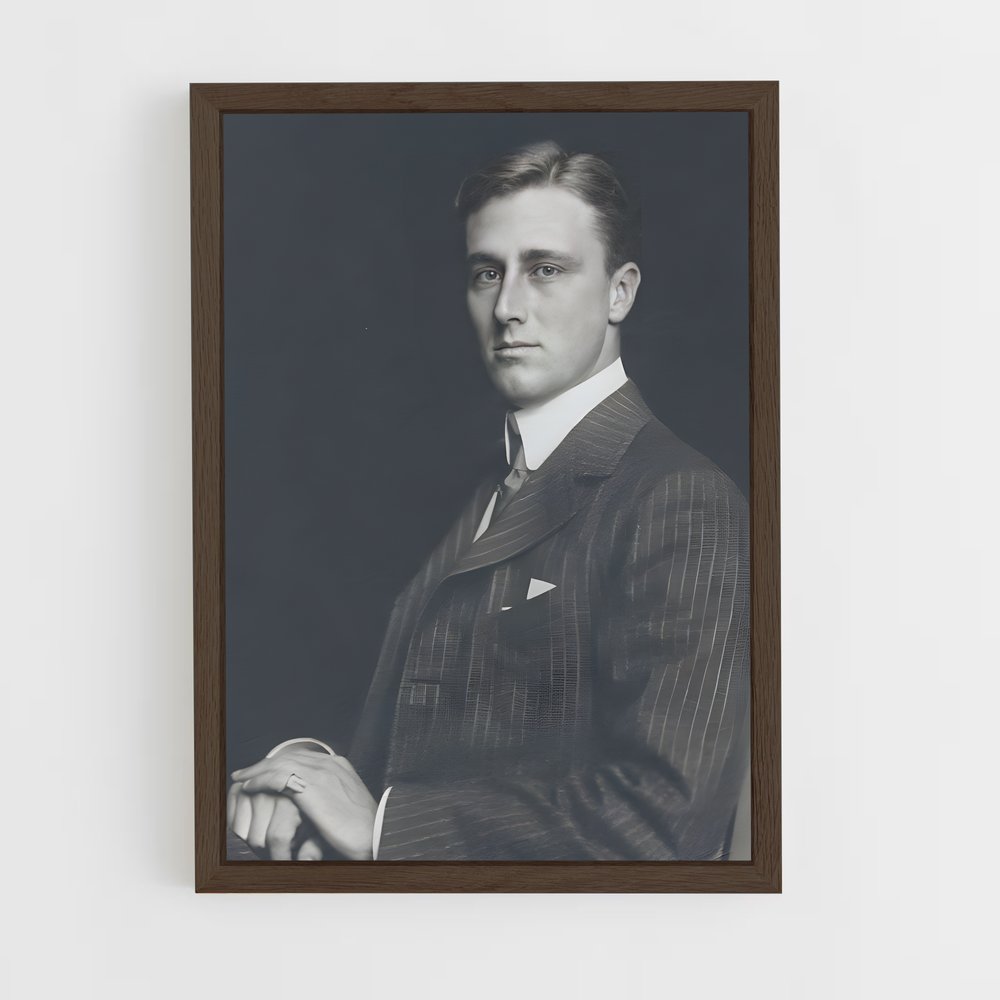 ap-franklin roosevelt-1 cadre Bois foncé