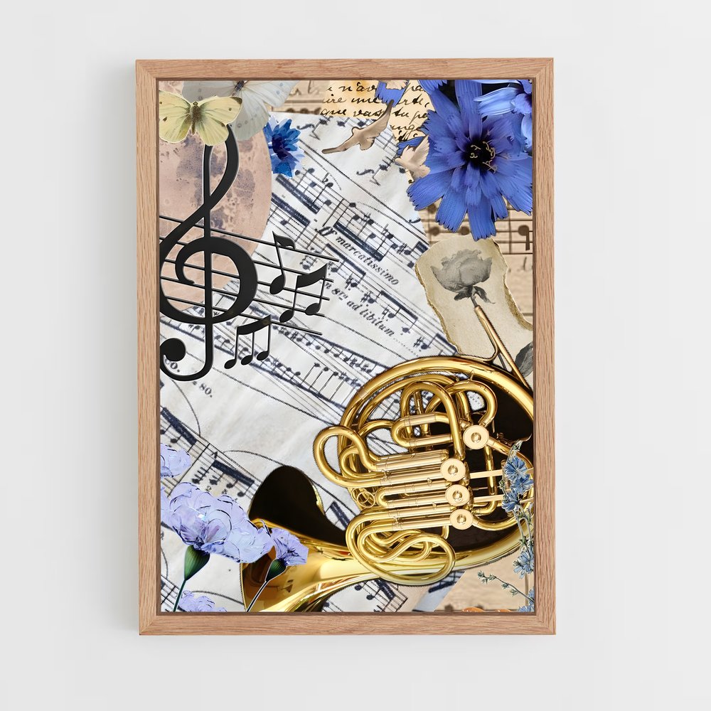 ap-french horn-1 cadre Bois clair