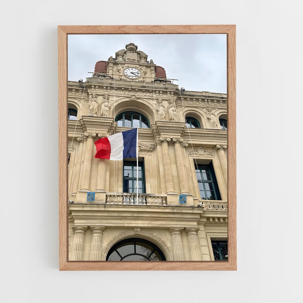 ap-french open flag-2 cadre Bois clair