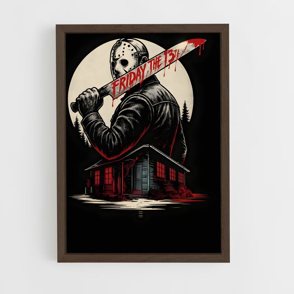ap-friday the 13th-2 cadre Bois foncé