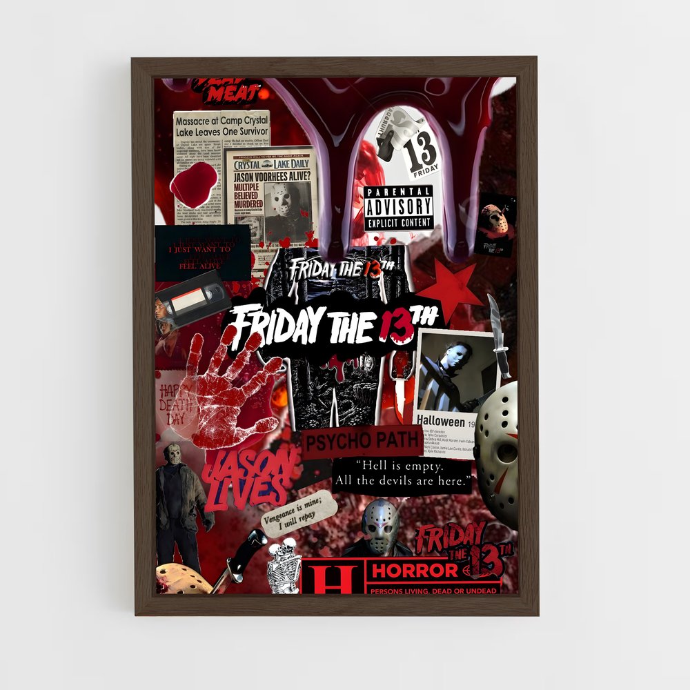 ap-friday the 13th-5 cadre Bois foncé