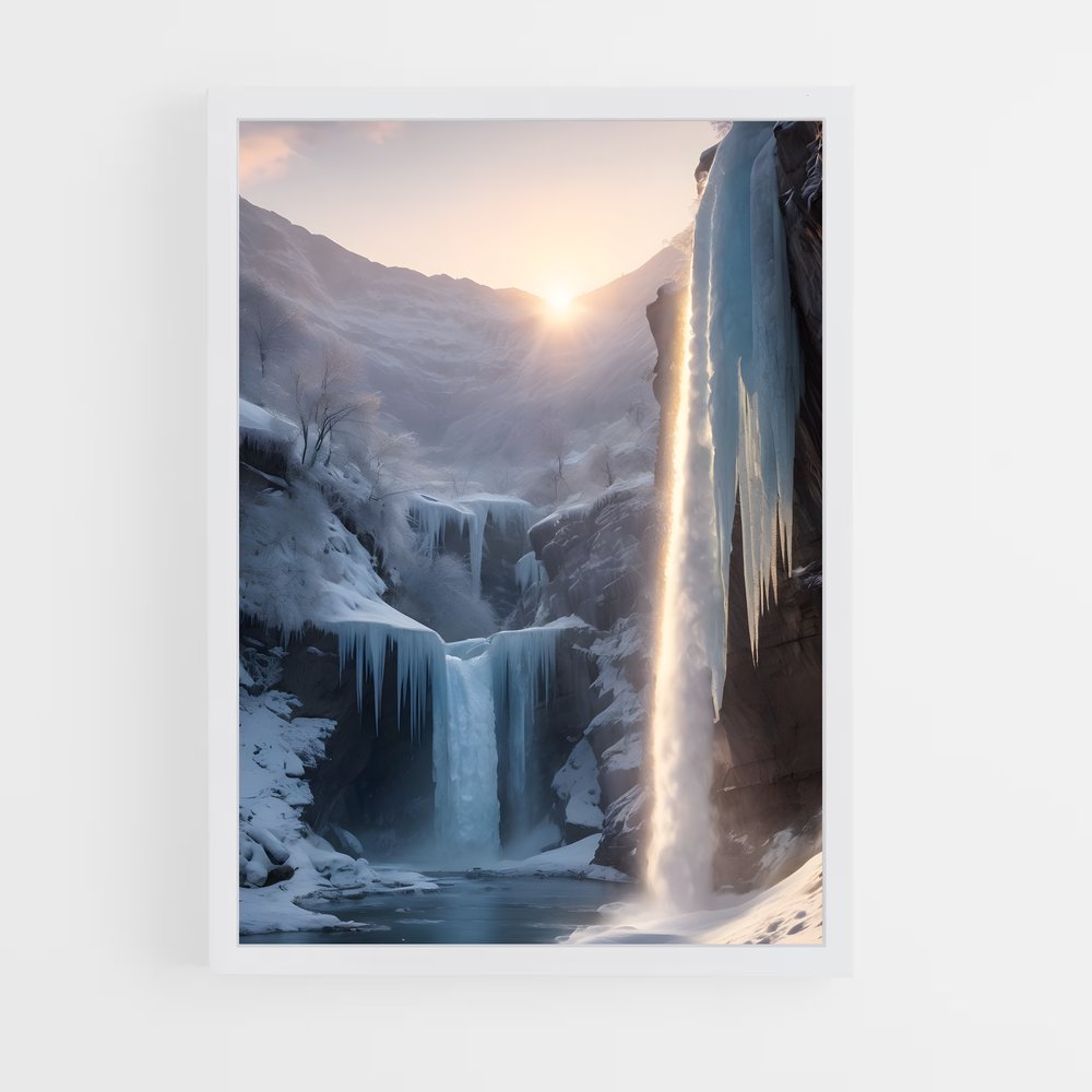 ap-frozen waterfall-10 cadre Blanc