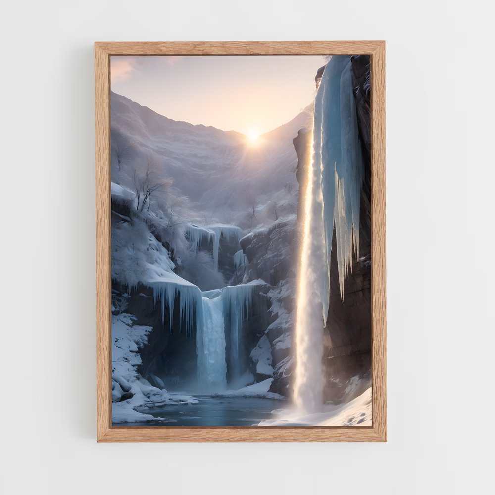 ap-frozen waterfall-10 cadre Bois clair