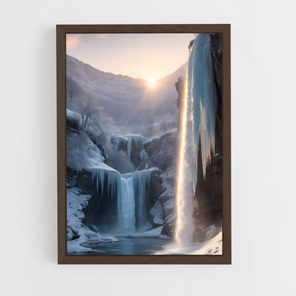 ap-frozen waterfall-10 cadre Bois foncé
