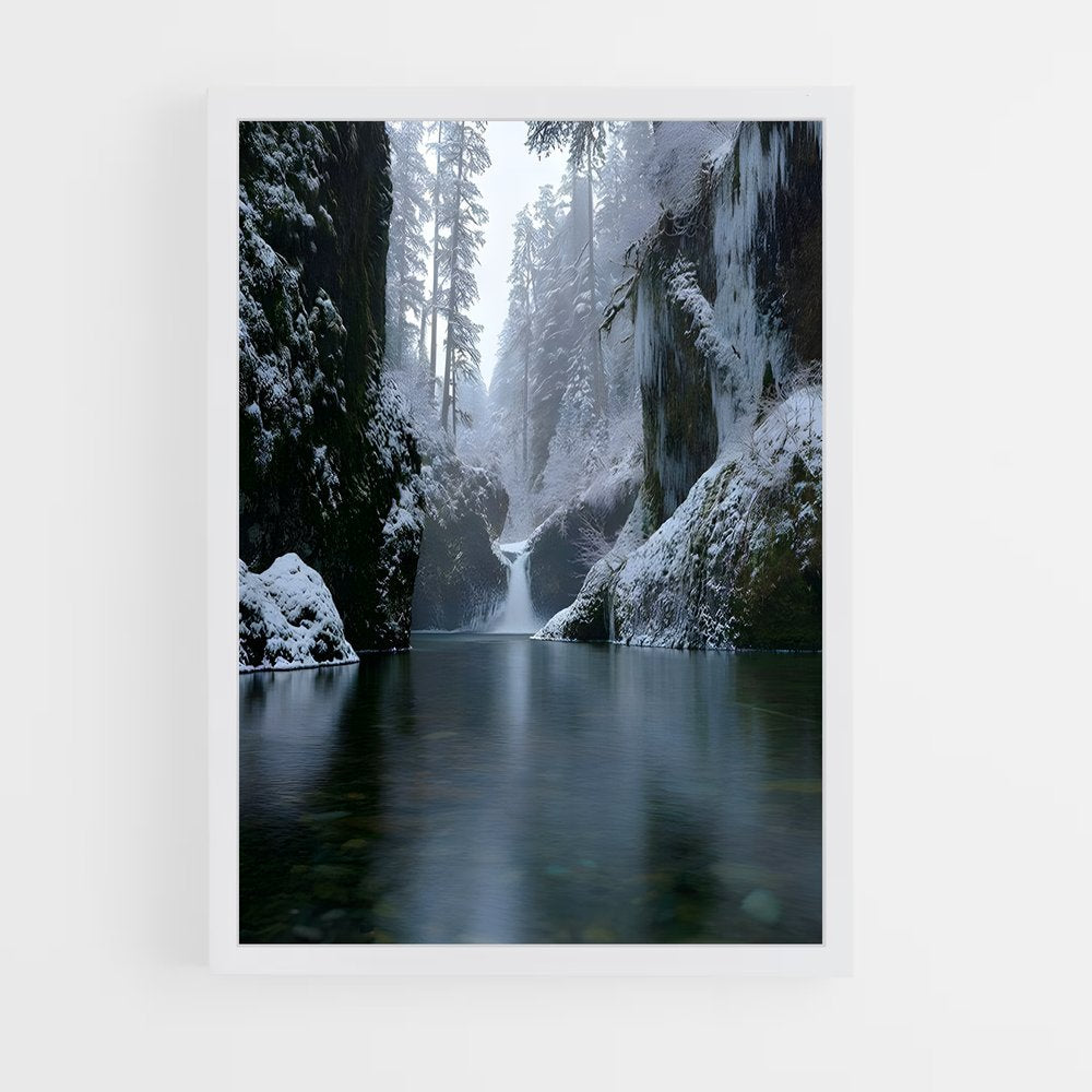 ap-frozen waterfall-2 cadre Blanc