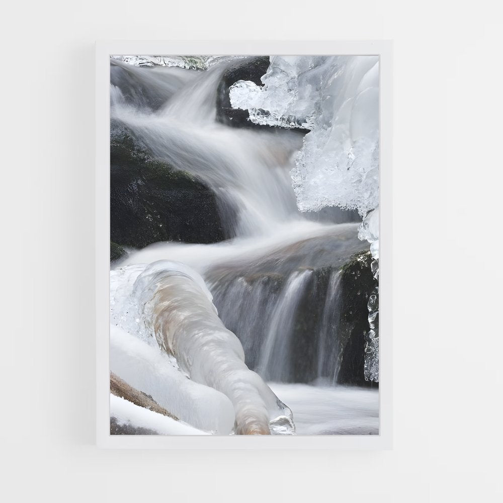 ap-frozen waterfall-4 cadre Blanc