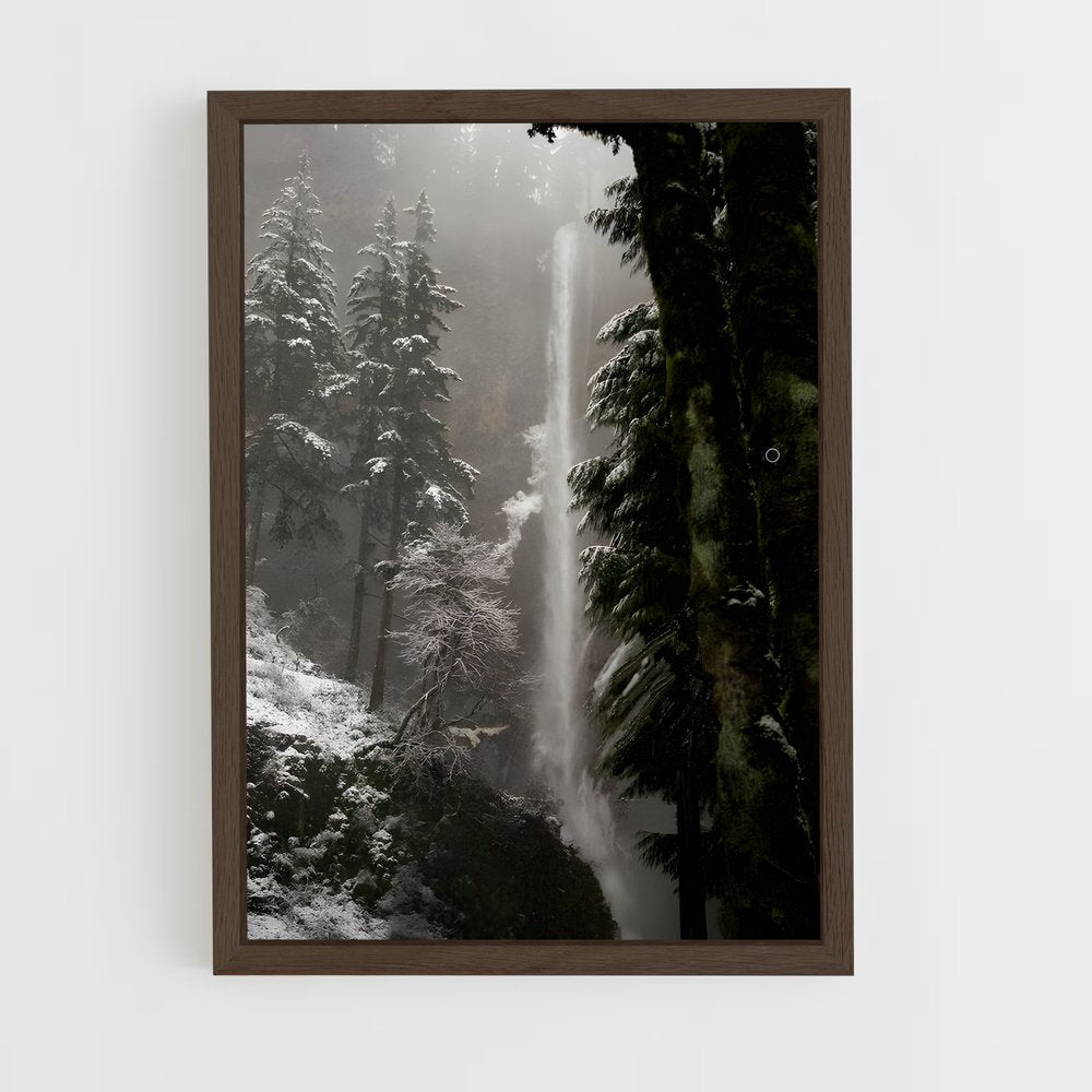 ap-frozen waterfall-5 cadre Bois foncé