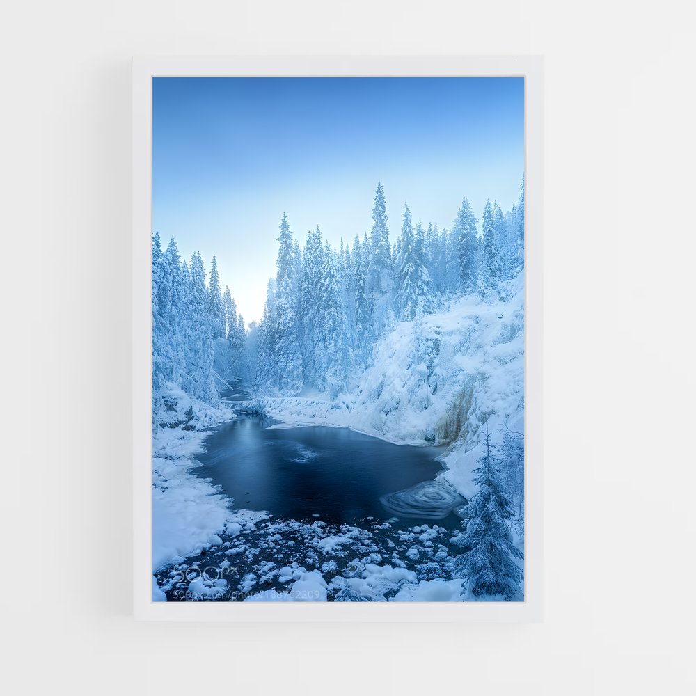 ap-frozen waterfall-7 cadre Blanc