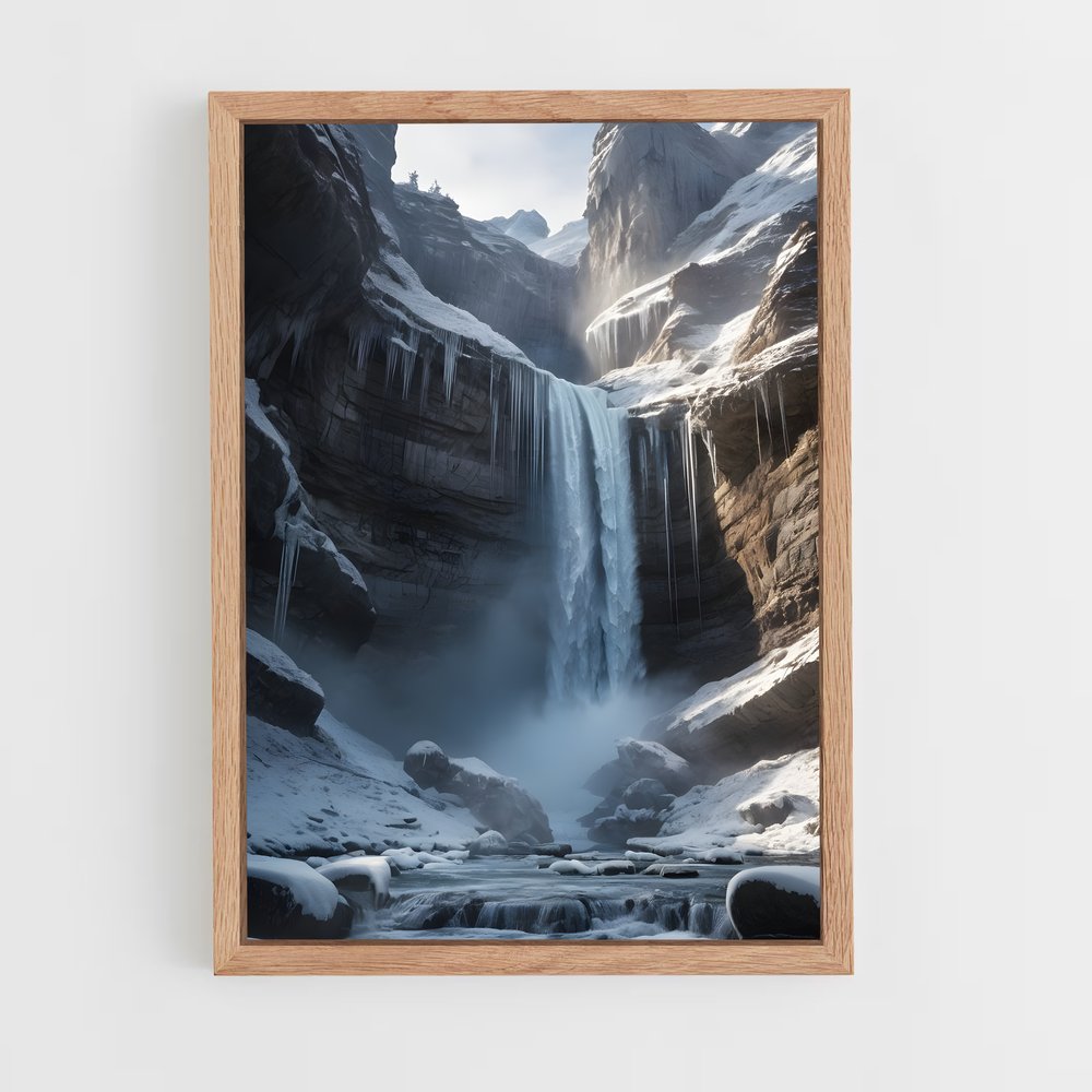 ap-frozen waterfall-8 cadre Bois clair