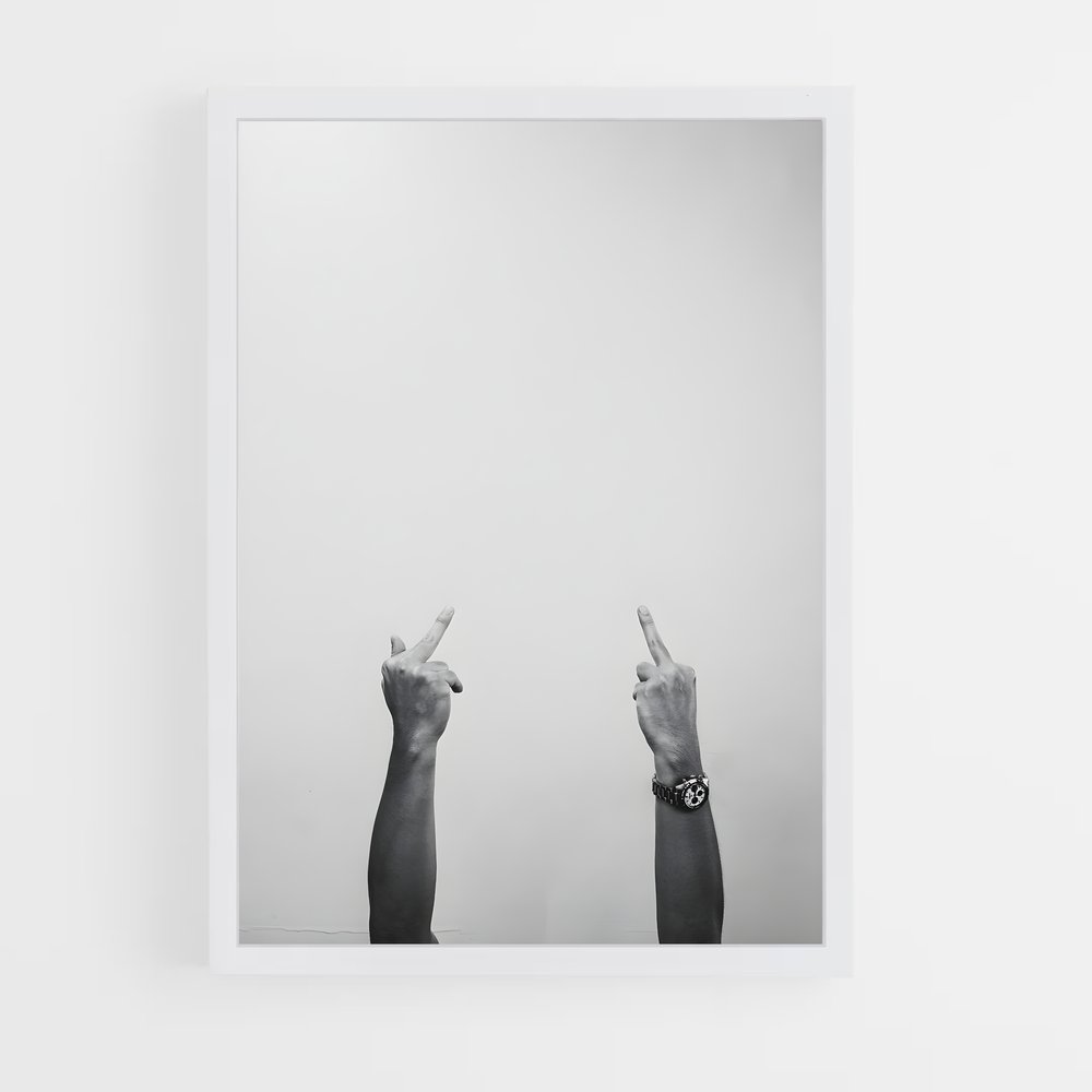 ap-fuck you gesture-3 cadre Blanc