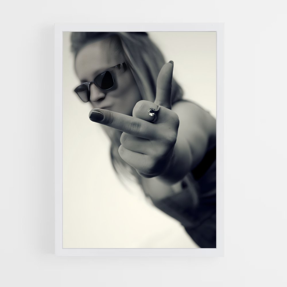 ap-fuck you gesture-4 cadre Blanc