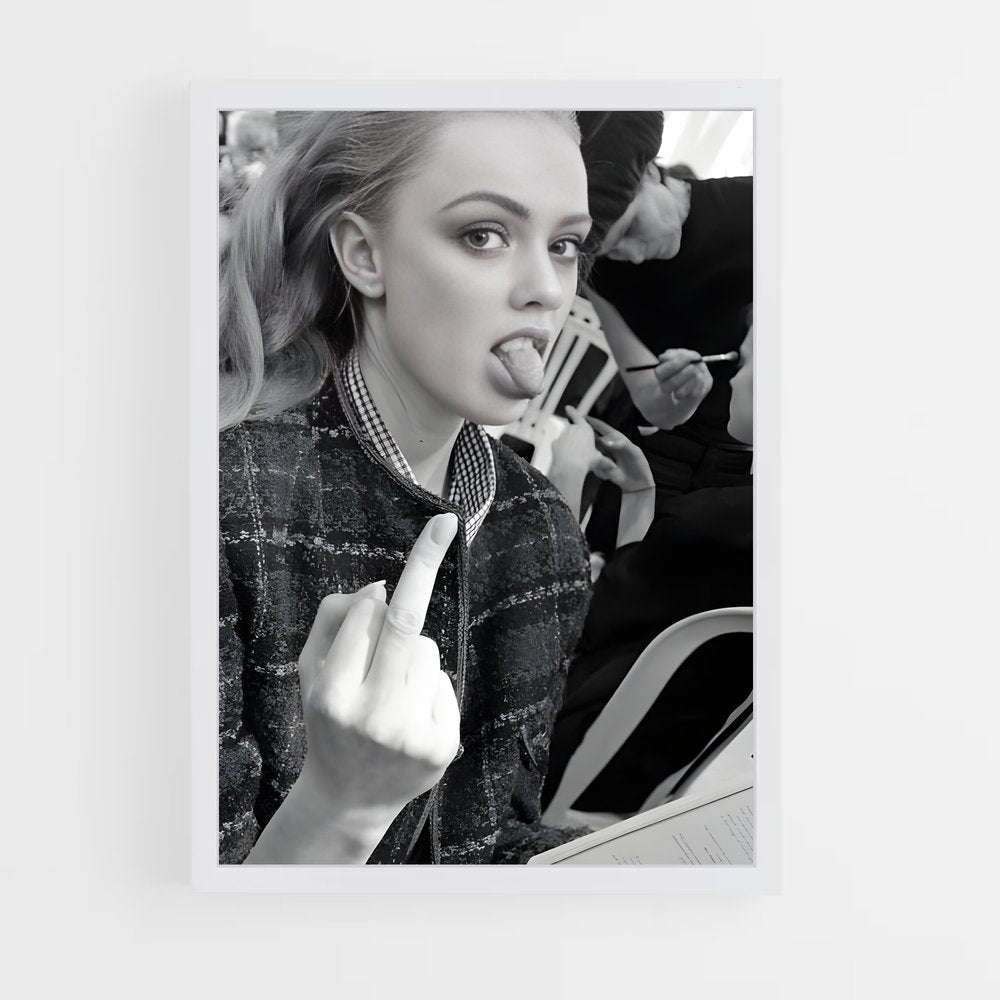 ap-fuck you gesture-5 cadre Blanc