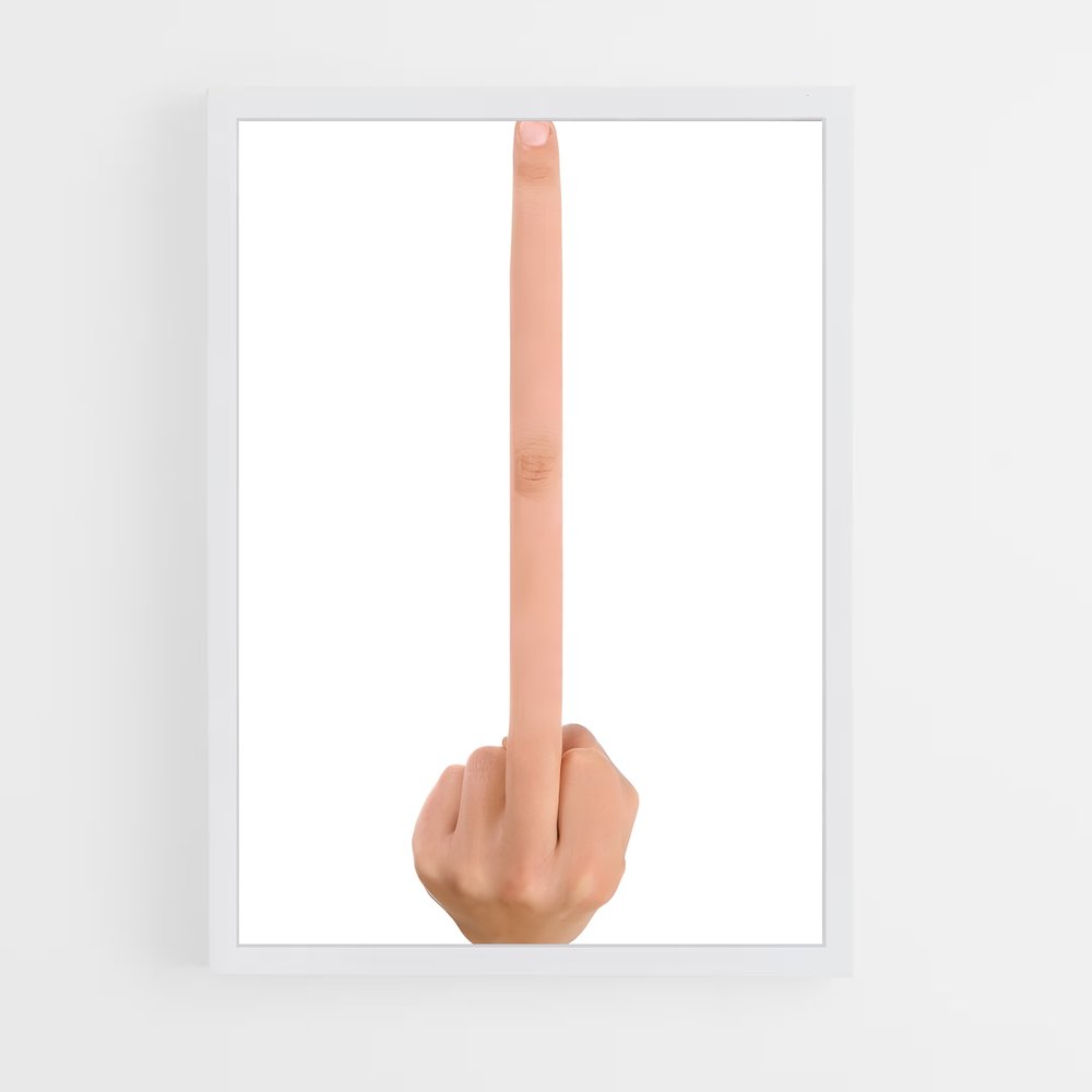 ap-fuck you gesture-6 cadre Blanc