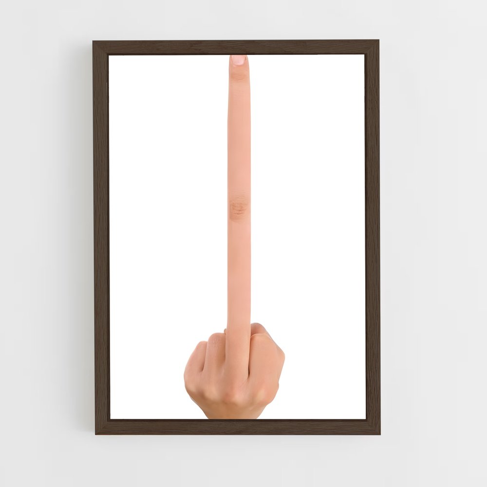 ap-fuck you gesture-6 cadre Bois foncé