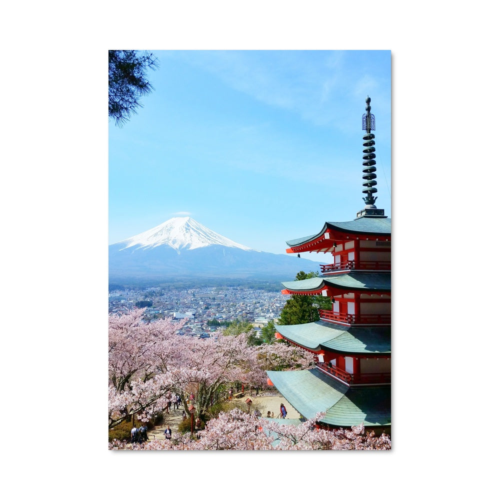 Poster Pagode et Fuji