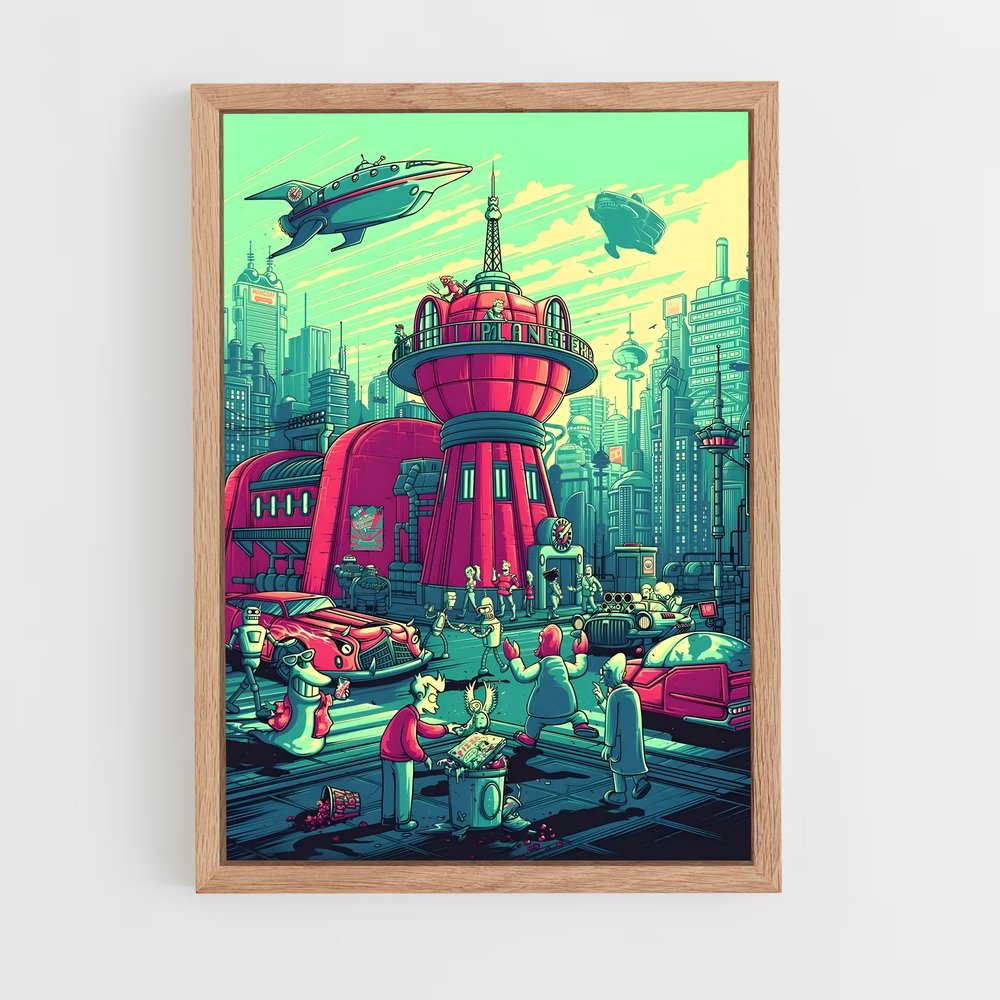 ap-futurama-1 cadre Bois clair