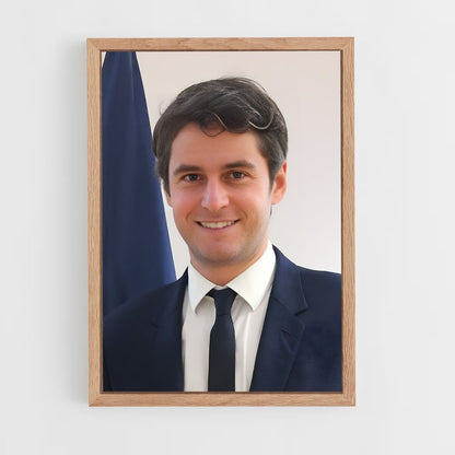 ap-gabriel attal-3 cadre Bois clair