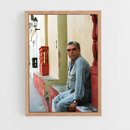 ap-gabriel garcia marquez-6 cadre Bois clair