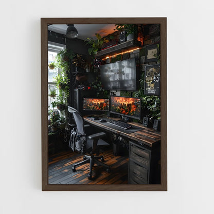 ap-game room-4 cadre Bois foncé