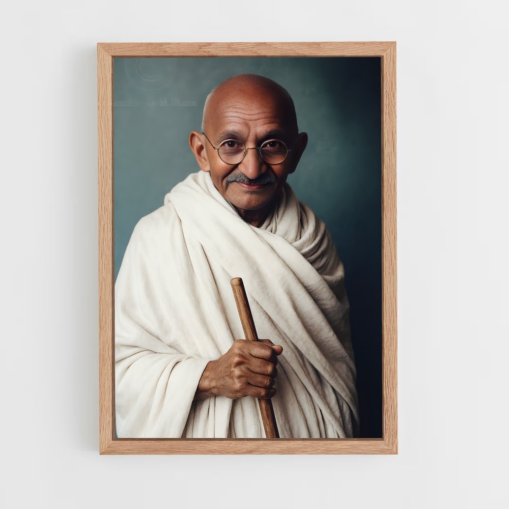 ap-gandhi-1 cadre Bois clair