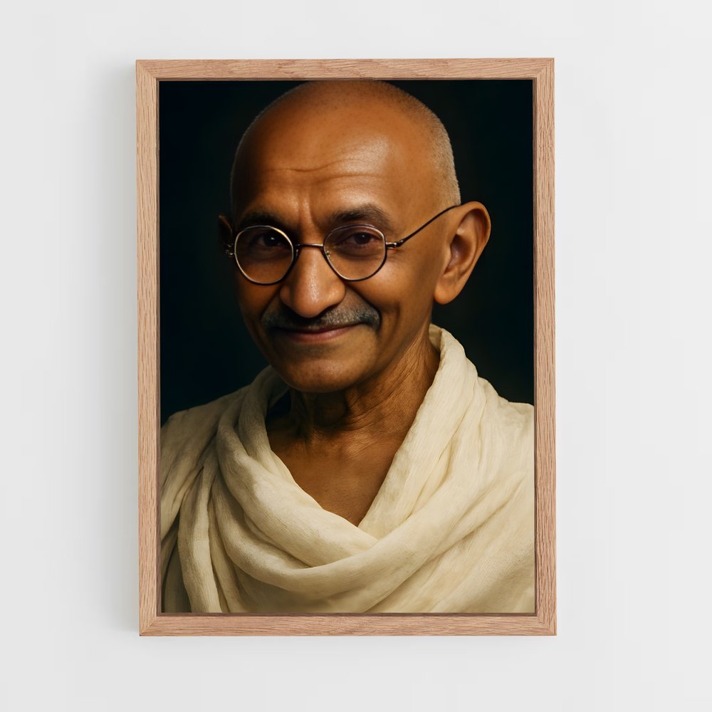 ap-gandhi-2 cadre Bois clair