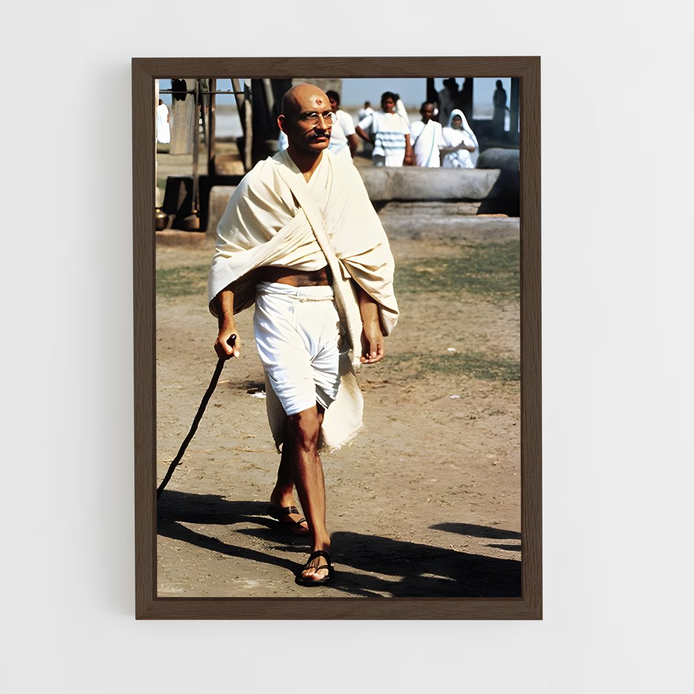 ap-gandhi-3 cadre Bois foncé