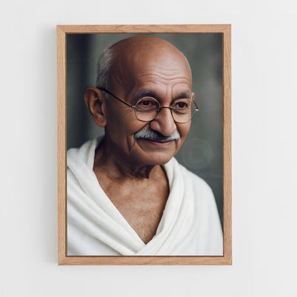 ap-gandhi-4 cadre Bois clair