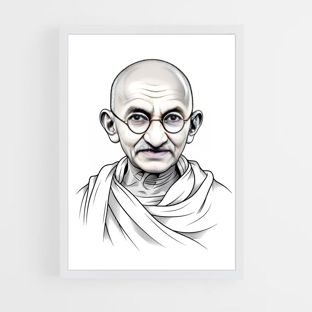 ap-gandhi-6 cadre Blanc