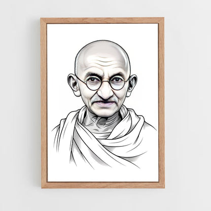 ap-gandhi-6 cadre Bois clair