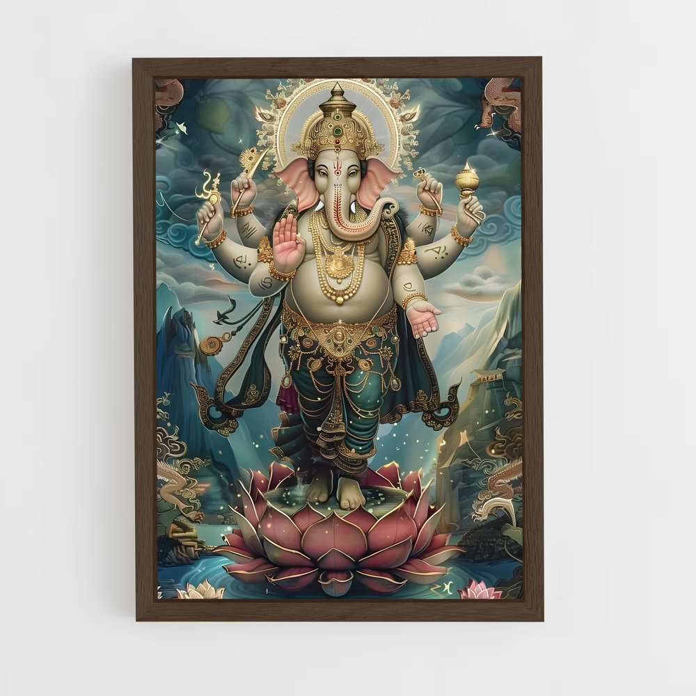 ap-ganesh-3 cadre Bois foncé