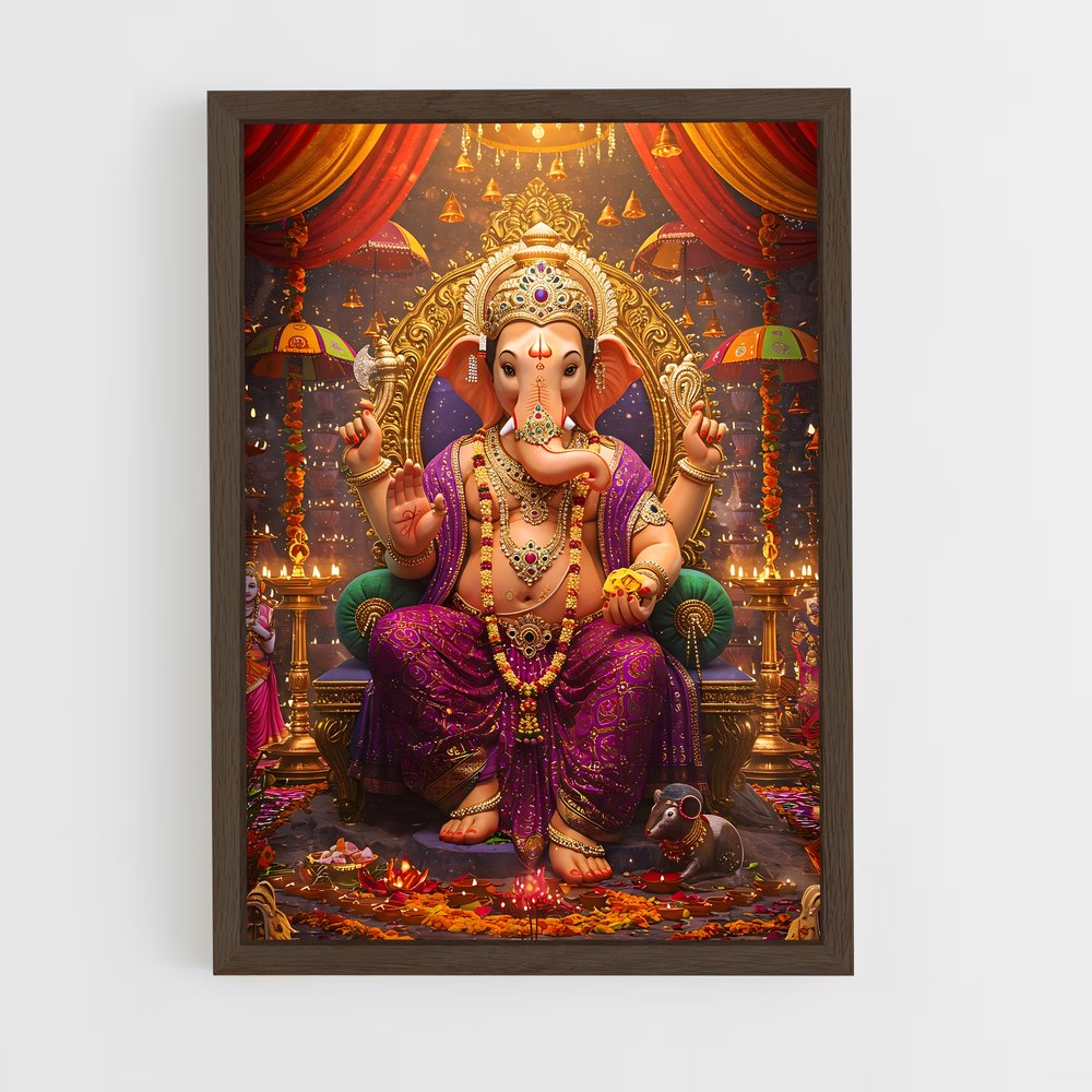ap-ganesh-4 cadre Bois foncé