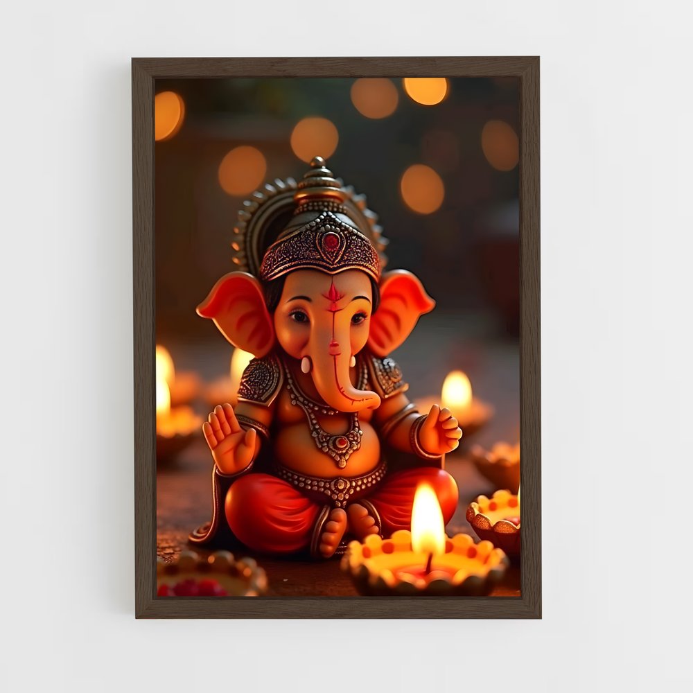 ap-ganesh-8 cadre Bois foncé