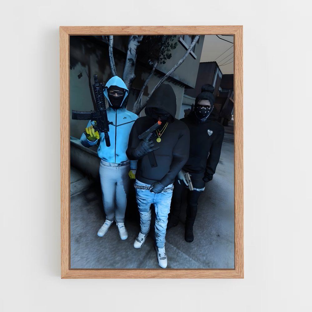 ap-gangs-4 cadre Bois clair