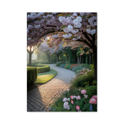 Poster Chemin Fleurissant