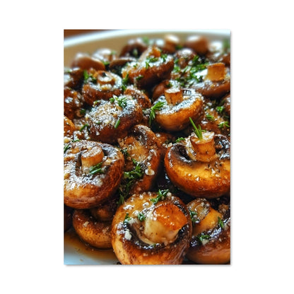 Poster Fromage et Champignons