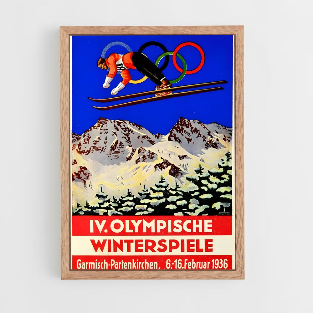 ap-garmisch-partenkirchen 1936-1 cadre Bois clair
