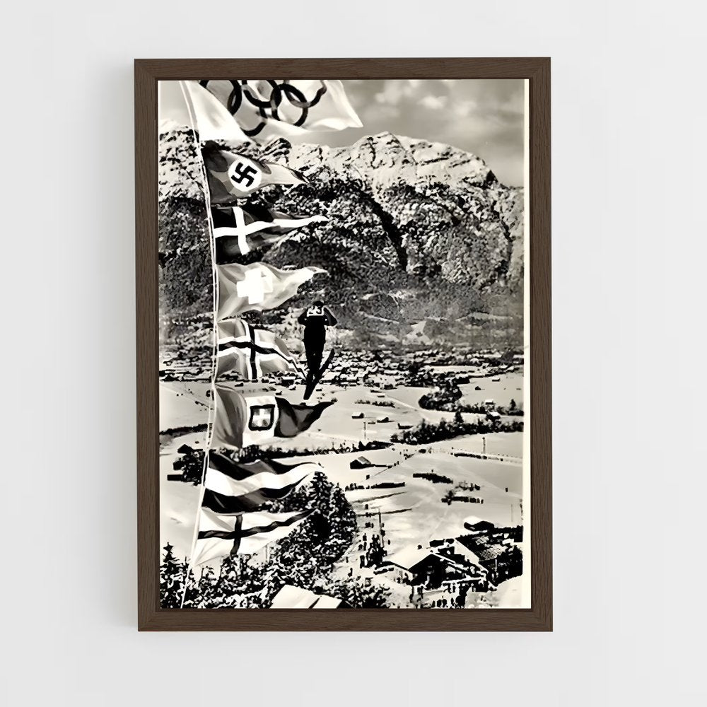 ap-garmisch-partenkirchen 1936-2 cadre Bois foncé