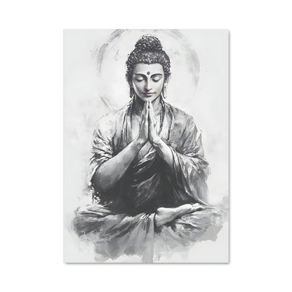 Poster Bouddha Noir et Blanc