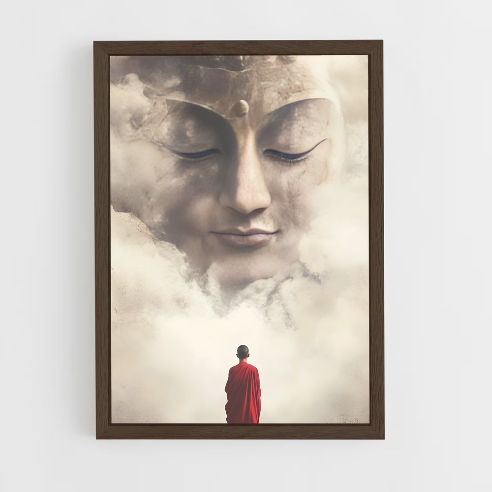 ap-gautama buddha-10 cadre Bois foncé